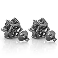 3 Carat Black Diamond Stud Earrings Clusters 14K Yellow Gold 10 3 Carat Black Diamond Stud Earrings Clusters 14K Yellow Gold -Invicta Jewelry Store 000321backbl backbl