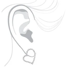 1 Carat Diamond Heart Hoop Earrings 14K White Gold 3/4 Inch Ladies Hoops 10 1 Carat Diamond Heart Hoop Earrings 14K White Gold 3/4 Inch Ladies Hoops -Invicta Jewelry Store 1 carat diamond heart hoop earrings 14k gold 12 inch 100665 body white