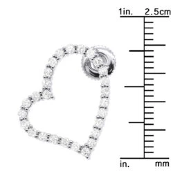 1 Carat Diamond Heart Hoop Earrings 14K White Gold 3/4 Inch Ladies Hoops 11 1 Carat Diamond Heart Hoop Earrings 14K White Gold 3/4 Inch Ladies Hoops -Invicta Jewelry Store 1 carat diamond heart hoop earrings 14k gold 12 inch 100665 ruler white