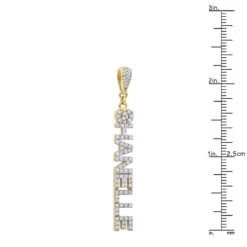 Custom 1 Carat Diamond Name Pendant Necklace 10K Yellow Gold 17 Custom 1 Carat Diamond Name Pendant Necklace 10K Yellow Gold -Invicta Jewelry Store 1 carat diamond name pendant necklace in 10k gold custom made jewelry 018000 rulerye
