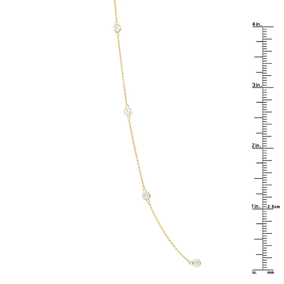 1 Carat Diamonds By The Yard Ladies Necklace Solid 14K Yellow Gold Chain For Women 7 1 Carat Diamonds By The Yard Ladies Necklace Solid 14K Yellow Gold Chain For Women - Image 5