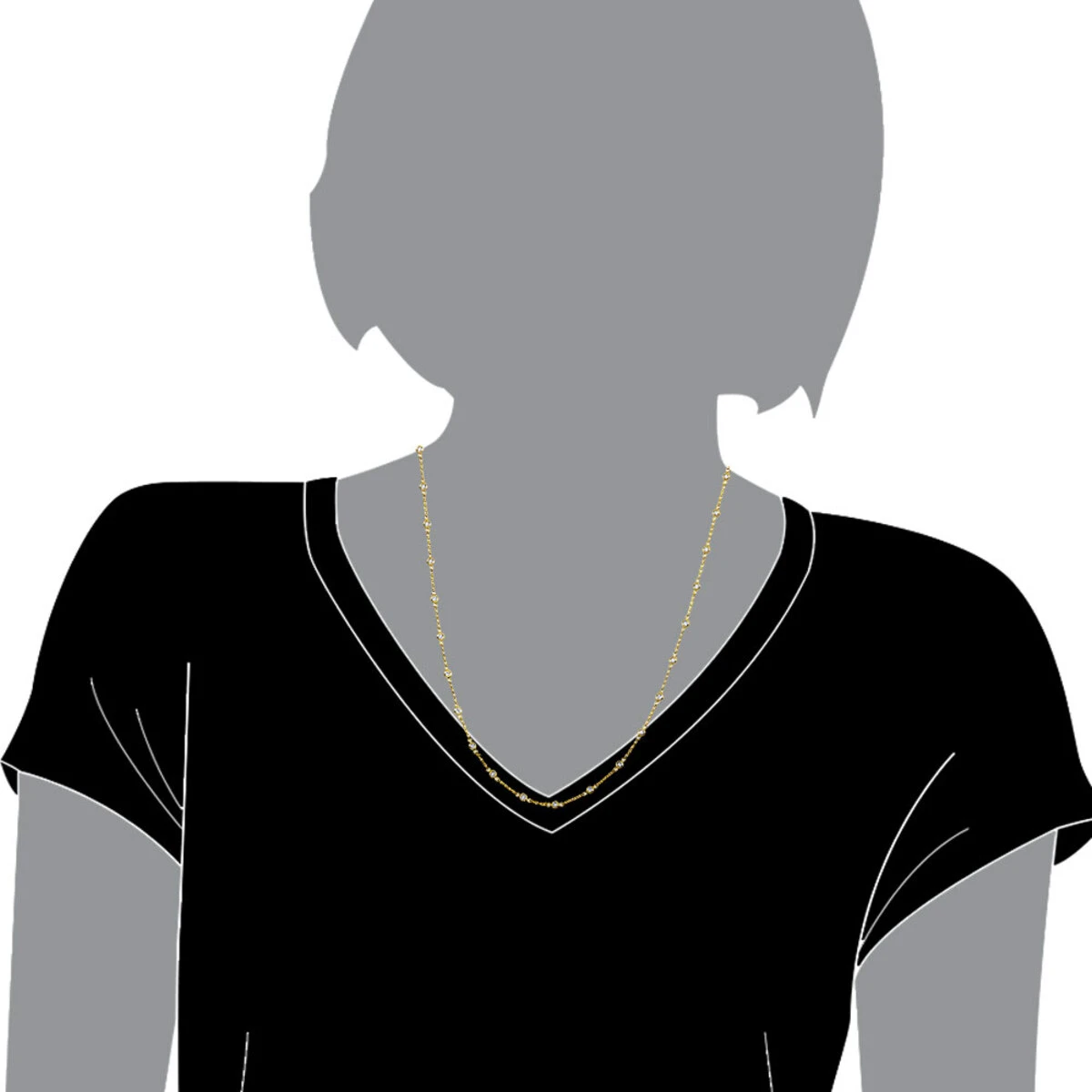 1 Carat Diamonds By The Yard Necklace 14K Yellow Gold 5 1 Carat Diamonds By The Yard Necklace 14K Yellow Gold - Image 3