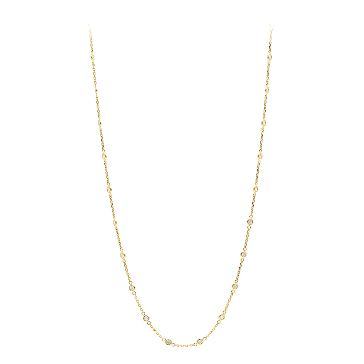 1 Carat Diamonds By The Yard Necklace 14K Yellow Gold 3 1 Carat Diamonds By The Yard Necklace 14K Yellow Gold