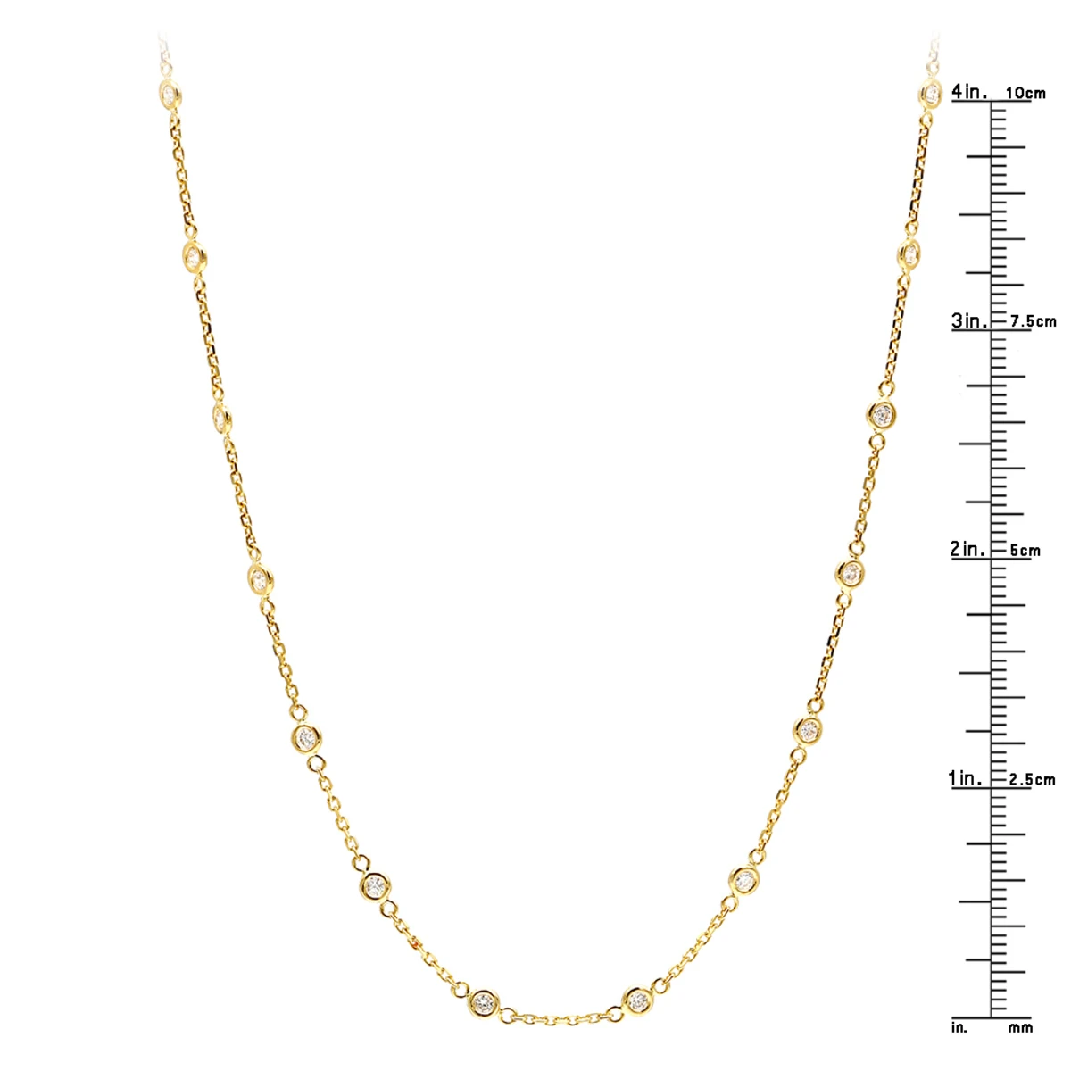 1 Carat Diamonds By The Yard Necklace 14K Yellow Gold 6 1 Carat Diamonds By The Yard Necklace 14K Yellow Gold - Image 4