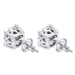 1 Carat Round Halo Diamond Cluster Stud Earrings 14K White Gold By Luxurman 11 1 Carat Round Halo Diamond Cluster Stud Earrings 14K White Gold By Luxurman -Invicta Jewelry Store 1 carat round halo diamond cluster stud earrings in 14k gold by luxurman backwh 1