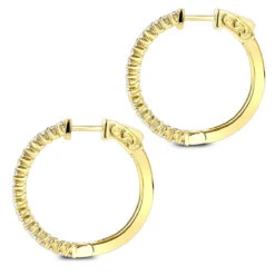 1 Inch Diamond Hoop Earrings 0.86ct 14K Yellow Gold 11 1 Inch Diamond Hoop Earrings 0.86ct 14K Yellow Gold -Invicta Jewelry Store 1 inch diamond hoop earrings 086ct 14k p 44581 backye