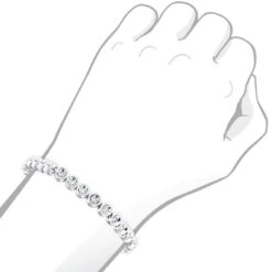10K White Gold Bezel Set Round Diamond Tennis Bracelet 1.65ct By Luxurman -Invicta Jewelry Store 10k gold bezel set round diamond tennis bracelet 165ct by luxurman bodwh