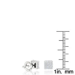 10K White Gold Diamond Stud Earrings 0.33ct -Invicta Jewelry Store 10k gold diamond stud earrings 038ct p 41804 rulerwh