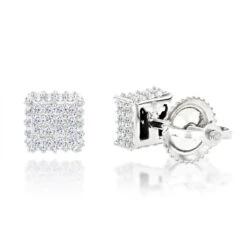 10K White Gold Diamond Stud Earrings 0.33ct