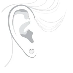 10K White Gold Pave Round Diamond Small Heart Earrings 0.1ct -Invicta Jewelry Store 10k gold pave round diamond small heart earrings 012ct p 6164 bodwh