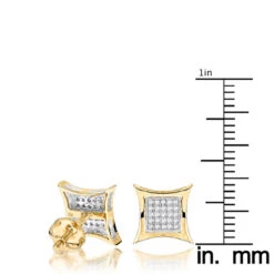 10K White Gold Round Diamond Kite Stud Earrings 0.18ct -Invicta Jewelry Store 10k gold round diamond kite stud earrings 018ct p 47959 rulerye