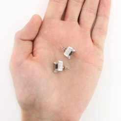 10K White Gold White Black Diamond Earrings 1.21ct 7 10K White Gold White Black Diamond Earrings 1.21ct -Invicta Jewelry Store 10k gold white black diamond earrings 121ct 3 1