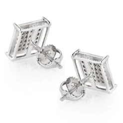 10K White Gold Pave Diamond Stud Earrings 0.27ct -Invicta Jewelry Store 10k pave diamond stud earrings 027ct p 41213 backwh