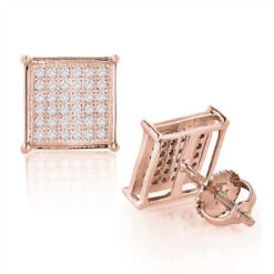 10K White Gold Pave Diamond Stud Earrings 0.27ct -Invicta Jewelry Store 10k pave diamond stud earrings 027ct p 41213 ro