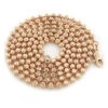 10K Rose Gold Moon Cut Bead Chain For Men 3mm 22-40in -Invicta Jewelry Store 10k rose gold moon cut bead chain 3mm 22 40in 1