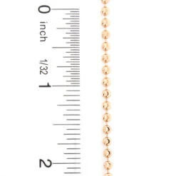 10K Rose Gold Moon Cut Bead Chain For Men 3mm 22-40in -Invicta Jewelry Store 10k rose gold moon cut bead chain 3mm 22 40in 4