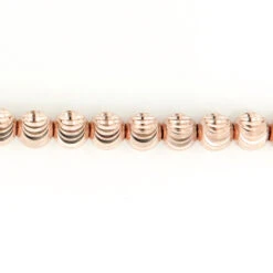 Men's 10K Yellow Gold Moon Cut Ball Chain 5mm 22-40in -Invicta Jewelry Store 10k rose gold moon cut chain 6mm 22 40in 4