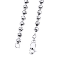 10K White Gold Moon Cut Chain 5mm 22-40in -Invicta Jewelry Store 10k white gold moon cut chain 6mm 22 40in clasp white
