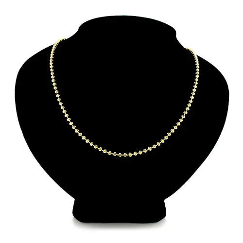 10K Yellow Gold Moon Cut Bead Chain 3mm; 22-40in 5 10K Yellow Gold Moon Cut Bead Chain 3mm; 22-40in - Image 3