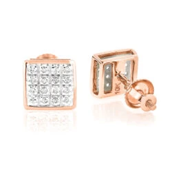 10K Yellow Gold Round Diamond Stud Earrings 6mm 0.18ct -Invicta Jewelry Store 10k yellow gold round diamond stud earrings 018ct p 252 ro