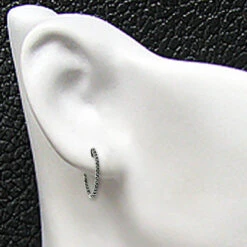 14K Black Plated Gold Black Diamond Hoop Earrings 2.20ct 7 14K Black Plated Gold Black Diamond Hoop Earrings 2.20ct -Invicta Jewelry Store 14k black diamond hoop earrings 220ct p 35676bod