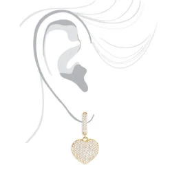 14K Yellow Gold Dangle Diamond Heart Earrings For Women 1.5ct 11 14K Yellow Gold Dangle Diamond Heart Earrings For Women 1.5ct -Invicta Jewelry Store 14k dangle diamond heart earrings 195ct p 22378 bodye