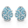 14K White Gold Designer Diamond And Turquoise Earrings 1.10ct 2 14K White Gold Designer Diamond And Turquoise Earrings 1.10ct -Invicta Jewelry Store 14k designer diamond and turquoise earrings 110ct p 15