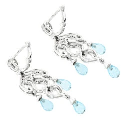 14K White Gold Diamond Chandelier Earrings Blue Topaz 0.37ct 11 14K White Gold Diamond Chandelier Earrings Blue Topaz 0.37ct -Invicta Jewelry Store 14k diamond chandelier earrings blue topaz 037ct p 22416 backwh
