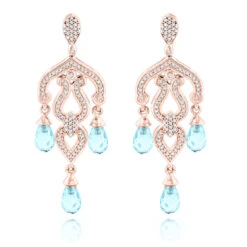 14K White Gold Diamond Chandelier Earrings Blue Topaz 0.37ct 10 14K White Gold Diamond Chandelier Earrings Blue Topaz 0.37ct -Invicta Jewelry Store 14k diamond chandelier earrings blue topaz 037ct p 22416 ro