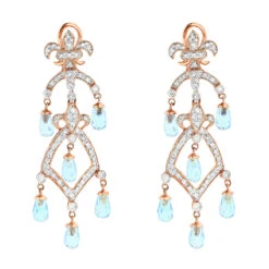 14K Yellow Gold Diamond Chandelier Earrings Blue Topaz 0.55ct 10 14K Yellow Gold Diamond Chandelier Earrings Blue Topaz 0.55ct -Invicta Jewelry Store 14k diamond chandelier earrings blue topaz 055ct p 22335 ro