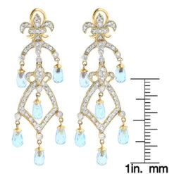 14K Yellow Gold Diamond Chandelier Earrings Blue Topaz 0.55ct 13 14K Yellow Gold Diamond Chandelier Earrings Blue Topaz 0.55ct -Invicta Jewelry Store 14k diamond chandelier earrings blue topaz 055ct p 22335 rulerye