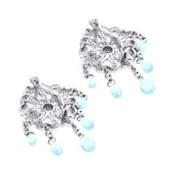 14K White Gold Diamond Chandelier Earrings Blue Topaz 0.64ct 11 14K White Gold Diamond Chandelier Earrings Blue Topaz 0.64ct -Invicta Jewelry Store 14k diamond chandelier earrings blue topaz 064ct p 22366 backwh