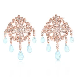 14K White Gold Diamond Chandelier Earrings Blue Topaz 0.64ct 10 14K White Gold Diamond Chandelier Earrings Blue Topaz 0.64ct -Invicta Jewelry Store 14k diamond chandelier earrings blue topaz 064ct p 22366 ro