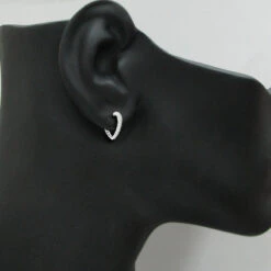 14K White Gold Diamond Heart Hoop Earrings 0.58ct 7 14K White Gold Diamond Heart Hoop Earrings 0.58ct -Invicta Jewelry Store 14k diamond heart hoop earrings 058ct p 42953bod