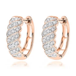 14K Yellow Gold Diamond Hoop Huggie Earrings For Women 0.65ct 12 14K Yellow Gold Diamond Hoop Huggie Earrings For Women 0.65ct -Invicta Jewelry Store 14k diamond hoop huggie earrings 065ct p 35720 ro