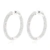 14K White Gold 1 3/8 Inch Diamond Hoop Earrings Inside Out 4.40ct 1 14K White Gold 1 3/8 Inch Diamond Hoop Earrings Inside Out 4.40ct -Invicta Jewelry Store 14k gold 1 inch diamond hoop earrings inside out 440ct p 6283 wh