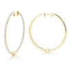 14K Yellow Gold 1 Row Inside Out Diamond Hoop Earrings 3.15ct 2 14K Yellow Gold 1 Row Inside Out Diamond Hoop Earrings 3.15ct -Invicta Jewelry Store 14k gold 1 row inside out diamond hoop earrings 315ct p 5996 ye