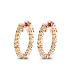 14K Yellow Gold 3/4in Inside Out Yellow Diamond Hoop Earrings 1 Carat By Luxurman 10 14K Yellow Gold 3/4in Inside Out Yellow Diamond Hoop Earrings 1 Carat By Luxurman -Invicta Jewelry Store 14k gold 34in inside out yellow diamond hoop earrings 1 carat by luxurman ro