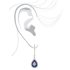 14K White Gold Blue Sapphire And White Diamond Drop Earrings For Women 2 Carats 12 14K White Gold Blue Sapphire And White Diamond Drop Earrings For Women 2 Carats -Invicta Jewelry Store 14k gold blue sapphire and white diamond drop earrings for women 2 carats bodwh