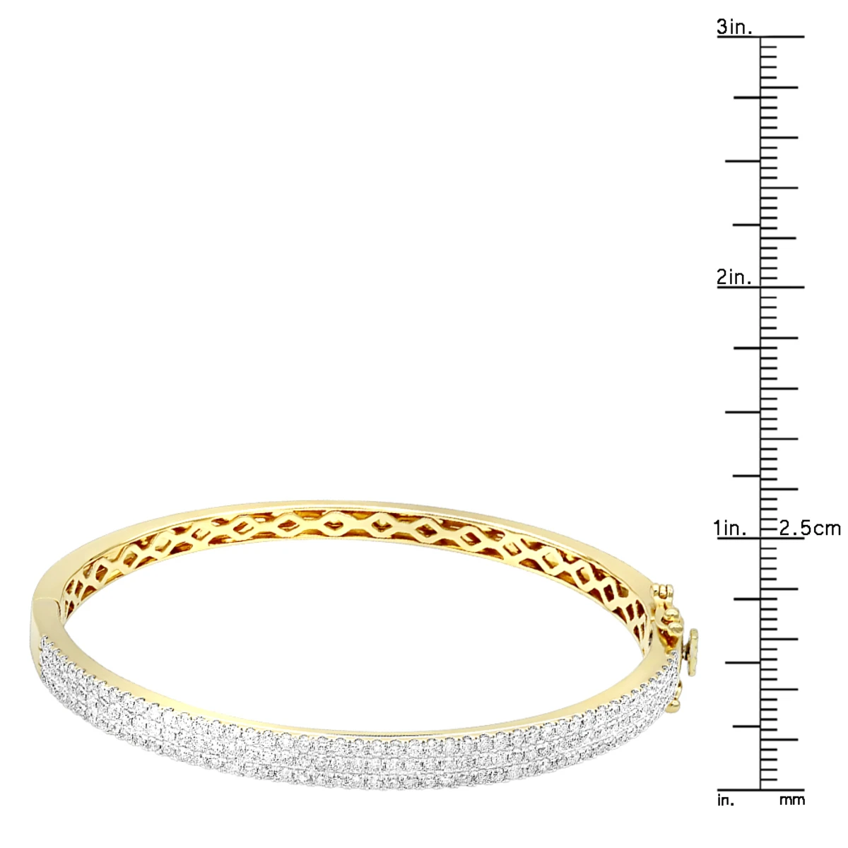 14K Yellow Gold Designer 2 Carat Diamond Bangle Bracelet For Women By Luxurman 8 14K Yellow Gold Designer 2 Carat Diamond Bangle Bracelet For Women By Luxurman - Image 6