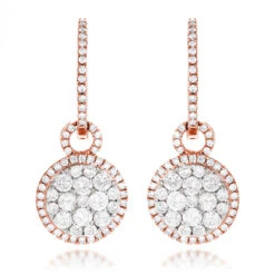 14K Yellow Gold Designer Diamond Earrings 2.04ct Clusters 9 14K Yellow Gold Designer Diamond Earrings 2.04ct Clusters -Invicta Jewelry Store 14k gold designer diamond earrings 204ct clusters ro