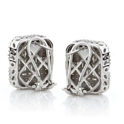 14K White Gold Designer Diamond Earrings Multi-Tier 2.48ct -Invicta Jewelry Store 14k gold designer diamond earrings multi tier 248ct p 6110 backwh
