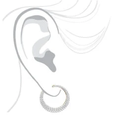 14K Yellow Gold Designer Pave Diamond Hoop Earrings For Women 1 Inch 1.7ct 10 14K Yellow Gold Designer Pave Diamond Hoop Earrings For Women 1 Inch 1.7ct -Invicta Jewelry Store 14k gold designer pave diamond hoop earrings for women 1 inch 17ct 803217 bodye