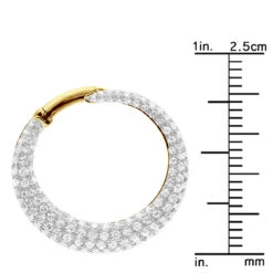 14K Yellow Gold Designer Pave Diamond Hoop Earrings For Women 1 Inch 1.7ct 11 14K Yellow Gold Designer Pave Diamond Hoop Earrings For Women 1 Inch 1.7ct -Invicta Jewelry Store 14k gold designer pave diamond hoop earrings for women 1 inch 17ct 803217 rulerye