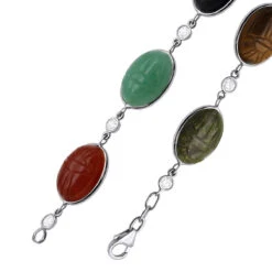 14K White Gold Diamond And Multi Color Scarab Bracelet 0.72ct 15 14K White Gold Diamond And Multi Color Scarab Bracelet 0.72ct -Invicta Jewelry Store 14k gold diamond and multi color scarab bracelet 072ct p 6254 clasp white