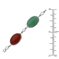 14K White Gold Diamond And Multi Color Scarab Bracelet 0.72ct 14 14K White Gold Diamond And Multi Color Scarab Bracelet 0.72ct -Invicta Jewelry Store 14k gold diamond and multi color scarab bracelet 072ct p 6254 ruler white