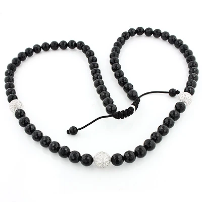 14K White Gold Diamond Bead Necklace 2.25ct Shangri-La 3 14K White Gold Diamond Bead Necklace 2.25ct Shangri-La