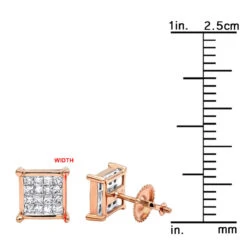 14K Yellow Gold Diamond Earrings Princess Cut Diamonds 0.65ct 25 14K Yellow Gold Diamond Earrings Princess Cut Diamonds 0.65ct -Invicta Jewelry Store 14k gold diamond earrings princess cut diamonds 065ct p 22469 rulerro