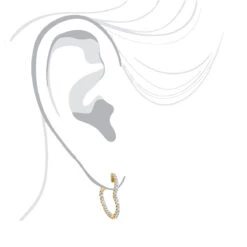 14K Yellow Gold Heart Diamond Hoop Earrings Inside Out Design 1 Carat By Luxurman -Invicta Jewelry Store 14k gold diamond heart hoop earrings inside out 149 p 2 bodye