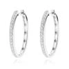 14K White Gold Oval Diamond Hoop Earrings For Women 0.71ct 1 14K White Gold Oval Diamond Hoop Earrings For Women 0.71ct -Invicta Jewelry Store 14k gold diamond hoop earrings 071ct p 40622 wh